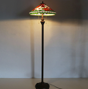 Lampe de sol en verre HFBH avec verre HFBH en finition bronze valiant - Product Image 1