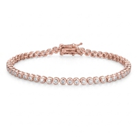 Vente en gros Bracelet Moissanite rond certifié GRA Bracelet Moissanite Bracelet tennis Moissanite en argent sterling S925