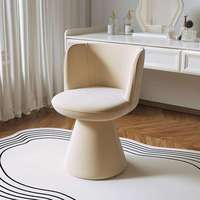 Fauteuil simple ergonomique en velours moderne, durable, pivotant, pour salon, chambre à coucher, hôtel