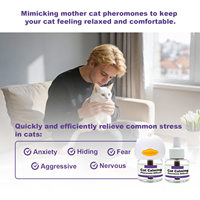 Diffuseur de phéromones calmantes pour chats (2 recharges) |   Couvre 70 ㎡ |   Soulagement du stress sans médicaments pour chats |   Prise UK