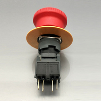 Interrupteur d'arrêt d'urgence F16-A11 (SPDT) avec voyant LED d'avertissement et bouton poussoir champignon éclairé