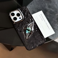 Étui de téléphone d'artiste d'yeux brillants de rides de luxe électrolytique pour iPhone 17 Air 16 15 14 13 Pro Max 12 Pro couvertures anti-chute