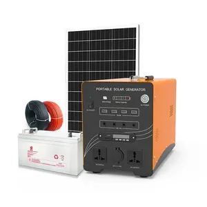 Sistemi di accumulo solare con Kit di pannelli solari pieghevoli generatore DC12V AC 110V 220V 1000w banca di energia solare centrale elettrica portatile