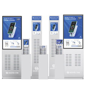 Máquina de Alquiler de Bancos de Energía Compartidos de 8 Ranuras con Estación de Carga Rápida de 35W para Inversores de Franquicias <span class=keywords><strong>en</strong></span> Mercados Urbanos de Carga - Product Image 1