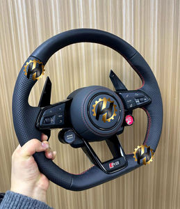 <span class=keywords><strong>Volante</strong></span> de carbono de cuero medio perforado con botón R8 para <span class=keywords><strong>Audi</strong></span> A3 <span class=keywords><strong>A4</strong></span> A5 A6 A7 S3 B9.5 S4 S5 B8 B9 RS3 RS5 RS7 Q7 Q5 SQ5 - Product Image 4