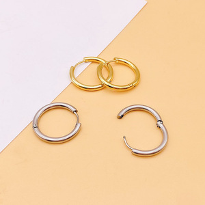 1 Par de Aros Pequeños de Acero Inoxidable para Nariz, Oreja, <span class=keywords><strong>Labio</strong></span>, Piercing, Joyería Moderna para Hombres y Mujeres - Product Image 5