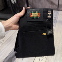 Pantalon décontracté chic kaki pour homme, coupe droite, printemps et automne, polyvalent, en denim