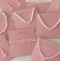 Cartes de Présentation de Bijoux pour Boucles d'Oreilles et Colliers, Papier Spécial Imprimé en Couleur, Logo Personnalisé, Vente en Gros Direct Usine