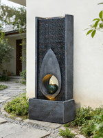 Fontaine Zen de Jardin à Brume en Gros Nouvelle Collection – Ornement Mural Décoratif en Résine pour Intérieur et Extérieur avec Circulation d'Eau – Vente Chaude