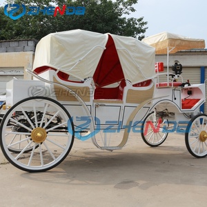 Calèche royale de luxe à quatre roues pour visites touristiques, calèche électrique noire à chevaux à vendre - Product Image 6