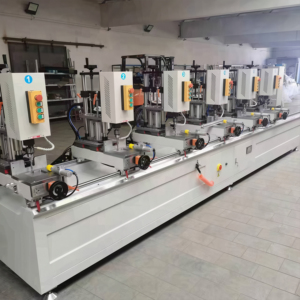 Máquina perforadora de 6 cabezales con múltiples husillos y control PLC para perfiles de PVC/UPVC, puertas, ventanas y muros cortina de alta calidad - Product Image 6