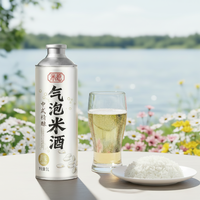 Vino de Arroz Híbrido Kingstar Miyuan, Cerveza Artesanal Espumosa, 4.1% de Alcohol, Sabor Agridulce a Hierbas y Especias, Lata/Botella de 1L, Color Claro