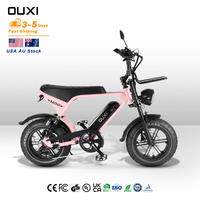 Vélo Électrique Mini Fat Bike OUXI V8 pour Adolescents, 36V 10.4Ah, Moteur 250W, Verrouillage par Clé, Conduite Sûre et Amusante avec Klaxon, En Stock en Australie
