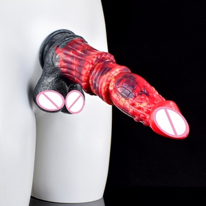 FAAK 26.5 cm Big Liquid Silicone <b>Dildo</b> with Suction Cup Animal Penis Female Sex Toys China Wholesaler - Product Image 1