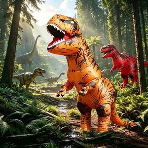 Halloween realistic Tyrannosaurus rex dinosaur inflatable suit props holiday party funny performance dinosaur Easter - Product Image 1