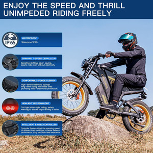 Moto Elettrica da Fuoristrada GT20 per Adulti con Motore da 1500W e Batteria al Litio Rimovibile 48V/25Ah - Product Image 2