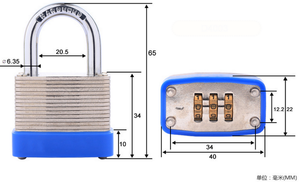 Multi-spécification <span class=keywords><strong>3</strong></span> Chiffres Stratifié Combinaison Cadenas En Acier - Product Image 5