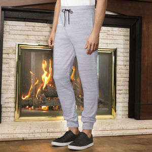 Pantalones Jogger para Hombre, Nuevos, de Poliéster/Algodón, Forro Polar, Cierre con Cordón, Estilo Urbano, Transpirables, Tinte Liso, Corte Recto - Product Image 3