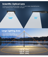 Lampadaire solaire 150LM/W à haut rendement lumineux avec 3 températures de couleur, matériau ignifuge V0, tout-en-un, garantie 3 ans pour routes et parkings