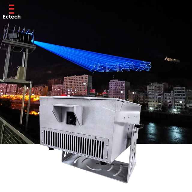 ROSH High Power 30W IP65 Waterproof 3D Animation Outdoor RGB Laser Light Projector with Animated Logo Text