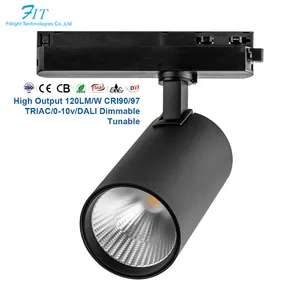 Modern Dimmable Adjustable Track Spotlight With Cree Cob Indoor 15W/20W/30W/35W/40W LED Track Light