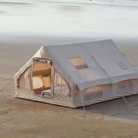 Carpa Inflable Personalizada, Cuadrada, para las Cuatro Estaciones, de Oxford, con una Habitación, Columna de Aire, para 5-6 Personas, Impermeable, Fácil de Instalar, para Glamping al Aire Libre