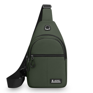 S Sport Men's Chest Bag Multi-layer Waterproof Outdoor Cycling Crossbody Bag Gray Black Military Green Dark Blue Solid Color - Product Image 5