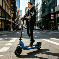 Scooter électrique pliable à deux roues, étanche, moteur 500W, lumières LED, batterie au lithium, contrôle par application, portable et léger