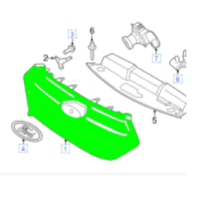 Cubierta de Parachoques Delantero Superior Sin Luces DRL, Parachoques Inferior con Rejilla Superior e Inferior con Soportes para Ford Edge 15-20 FT4Z17D957CAPTM-PFM, Venta al por Mayor - Product Image 5