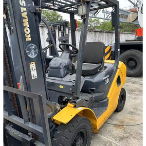 <b>Used</b> Forklift Truck 3-Ton Japan Engine Counterbalanced Diesel Komatsu FD30 3-Stage Mast 3254mm Fork Length - Product Image 1