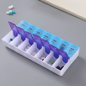 Organizzatore di Pillole con 14 Scomparti, 7 Giorni 2 Volte al Giorno, Scatola Settimanale per <span class=keywords><strong>Medicinali</strong></span> in Plastica PP di Grado Alimentare per Viaggi e Uso Domestico - Product Image 3
