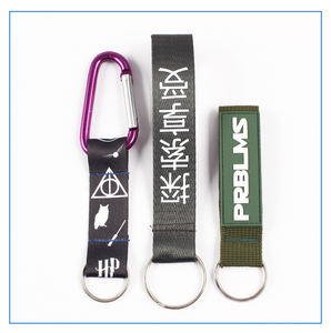 Carabiner gantungan kunci Lanyard dicetak logo gelang tangan anyaman Polyester Lanyard dengan logo - Product Image 4