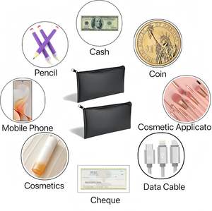 Bolsa negra de Neopreno ecológica portátil al por mayor, bolsa de cosméticos para maquillaje con logotipo personalizado - Product Image 5