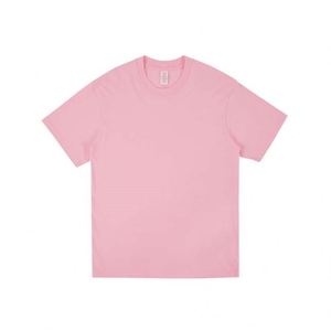 T-shirt décontracté à manches courtes en coton épais avec logo personnalisé, col ras du cou, couleur unie, pour homme, marque de mode - Product Image 4