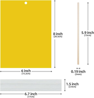 Pièges collants jaunes non toxiques, plaques de colle double face découpables pour toutes les nuisibles volantes, intérieur, extérieur, jardin, serre, légumes