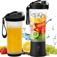 Draagbare huishoudelijke USB-sapcentrifuge beker, zomerse persoonlijke elektrische mini-fruitblender met 6 messen, slow juicer
