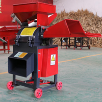 Machine de découpe et de broyage automatique de paille et d'herbe sèche à moteur diesel pour l'alimentation animale, hacheuse de fourrage multifonctionnelle