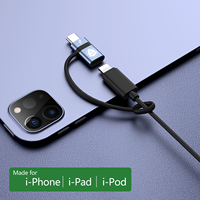 Adaptateur Type-C vers 8 broches, charge rapide 60W avec synchronisation des données pour iPhone iPad Apple Series, convertisseur USB-C