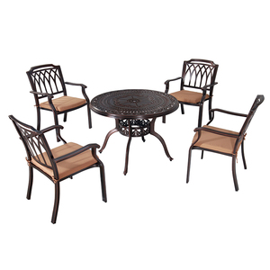 rectangulaire légère Meubles <span class=keywords><strong>de</strong></span> terrasse en fonte d'<span class=keywords><strong>aluminium</strong></span> Tables et chaises <span class=keywords><strong>de</strong></span> <span class=keywords><strong>jardin</strong></span> d'extérieur modernes 4-6 <span class=keywords><strong>personnes</strong></span> - Product Image 6