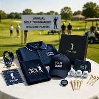 Juego de Regalo Personalizado LINHON para Torneos de Golf con Camiseta Polo, Gorra de Golf, Toalla, Marcador de Pelota, Insignia, Kit de Promoción para Eventos de Golf
