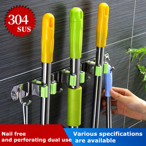 Supporto per scopa in acciaio inossidabile per montaggio a parete tradizionale per organizzatore <span class=keywords><strong>da</strong></span> cucina - Product Image 5