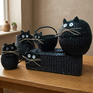 Panier en jonc de mer écologique VINACRAFT pour animaux, idéal pour la nourriture - Product Image 3