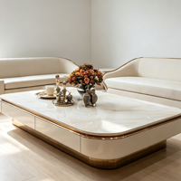 Table basse moderne et durable, style luxe léger, en microlite de haute qualité, créative, en marbre, pour salon