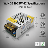Alimentation à découpage AC/DC 12V 2A 24W format MINI pour bande LED intérieure