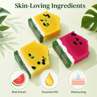 Savon artisanal à la pastèque, marque privée, fabrication à froid, savon en barre, vente en gros, savon biologique naturel aux huiles essentielles