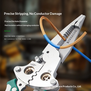 Key plate stainless steel <b>wire</b> <b>stripper</b> electrician special stripping <b>wire</b> winding <b>wire</b> with measuring pen multi-function <b>wire</b> - Product Image 5