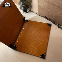 Portamenús de Madera Grabado Personalizado, Carpeta de Exhibición de Menú de Restaurante de Tapa Dura de Alta Calidad