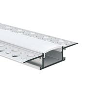 Profilé en aluminium encastré 61,5*13,9 MM pour plafond, cloison sèche, canal architectural en aluminium pour plâtre unilatéral avec LED intégrée
