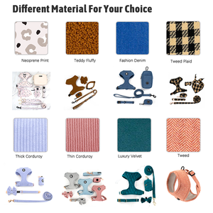 Coowone No Pull Dog Harness Leash Set Customized Pet Harness Dog Collar Leads Poop Bag Holder Bow Tie Pet Supplies - Product Image 2