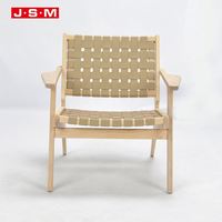 Luxus Japan Designer Holz Single Kunstleder Garten Outdoor Freizeit Stühle Sessel